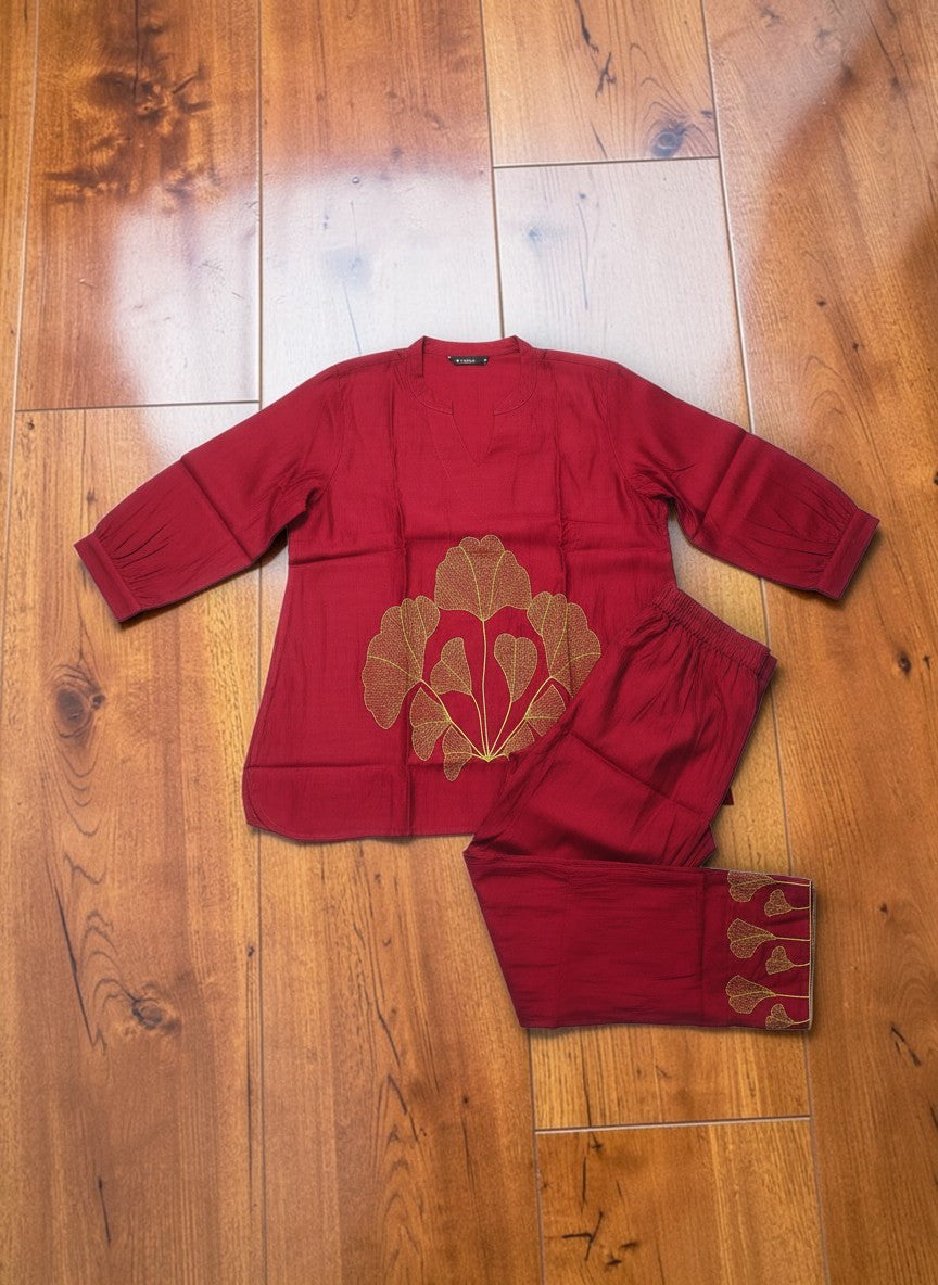 Elegant Embroidered Co-ord Set – Available in 3 Stunning Colors